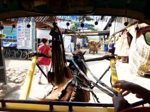 Inside horse and cart